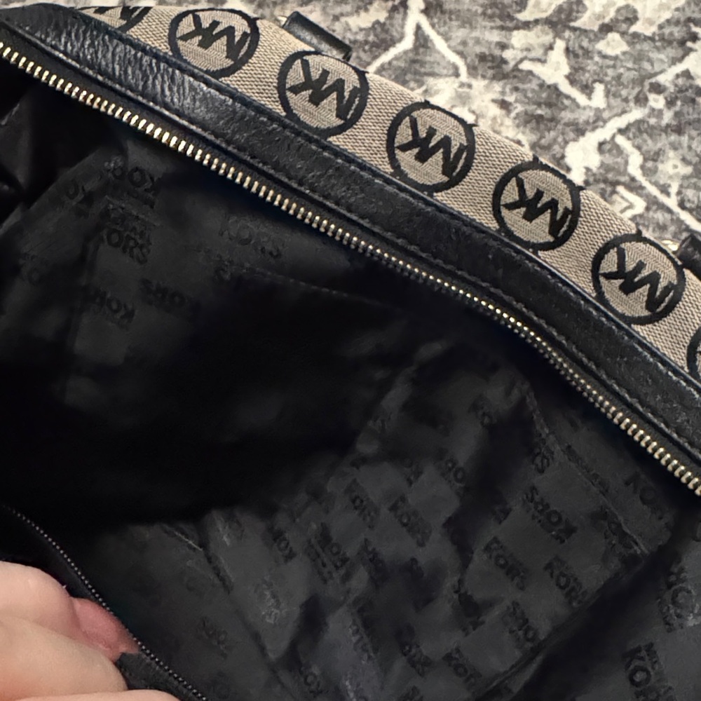 Michael Kors Tan and Black Satchel - Picture 4 of 6